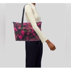 HENRI BENDEL Limited Edition Camo Floral Nylon Tote Bag